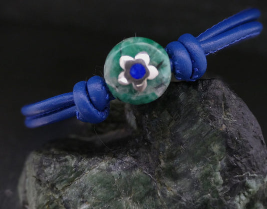 Armband aus Nappaleder mit Naturstein